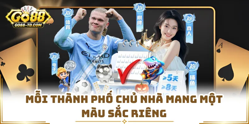 Mỗi Thành Phố Chủ Nhà Mang Một Màu Sắc Riêng